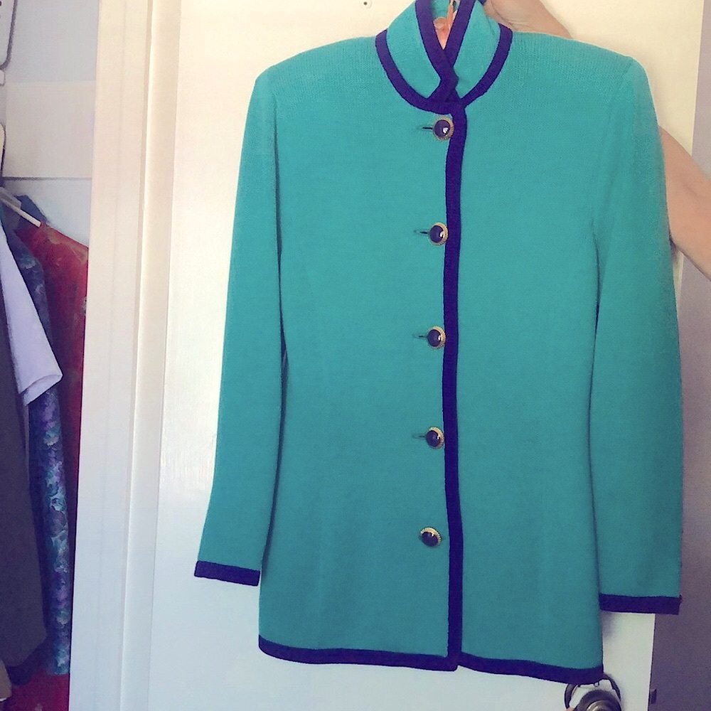 sweater with matching skirt by Saint John by Mary Gray in the 80s handmade